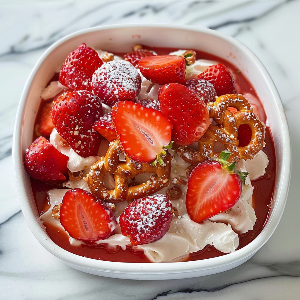 Judy's Strawberry Pretzel Salad