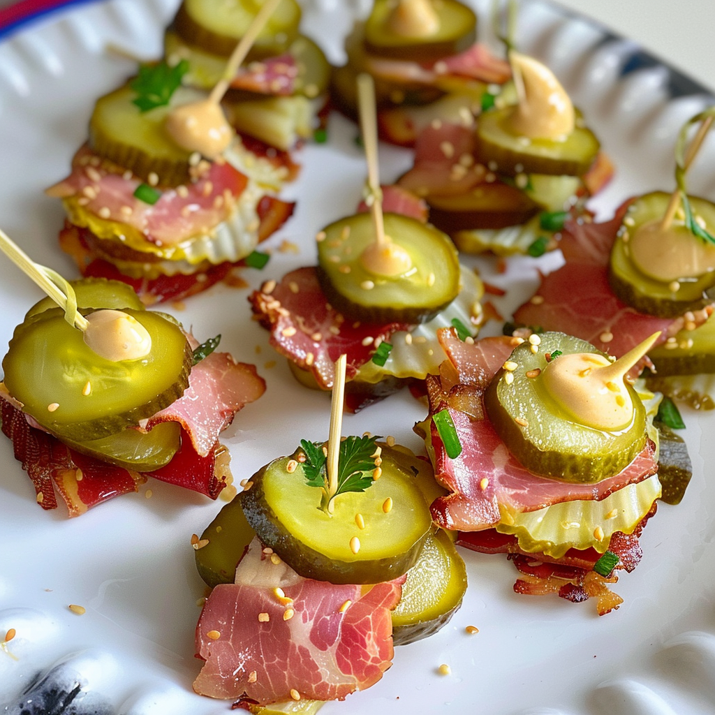 Reuben Pickle Bites