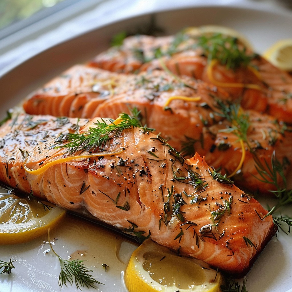 Salmon Roasted in Butter