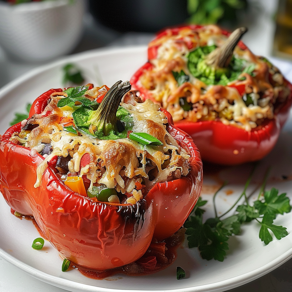 Slow Cooker Stuffed Bell Peppers