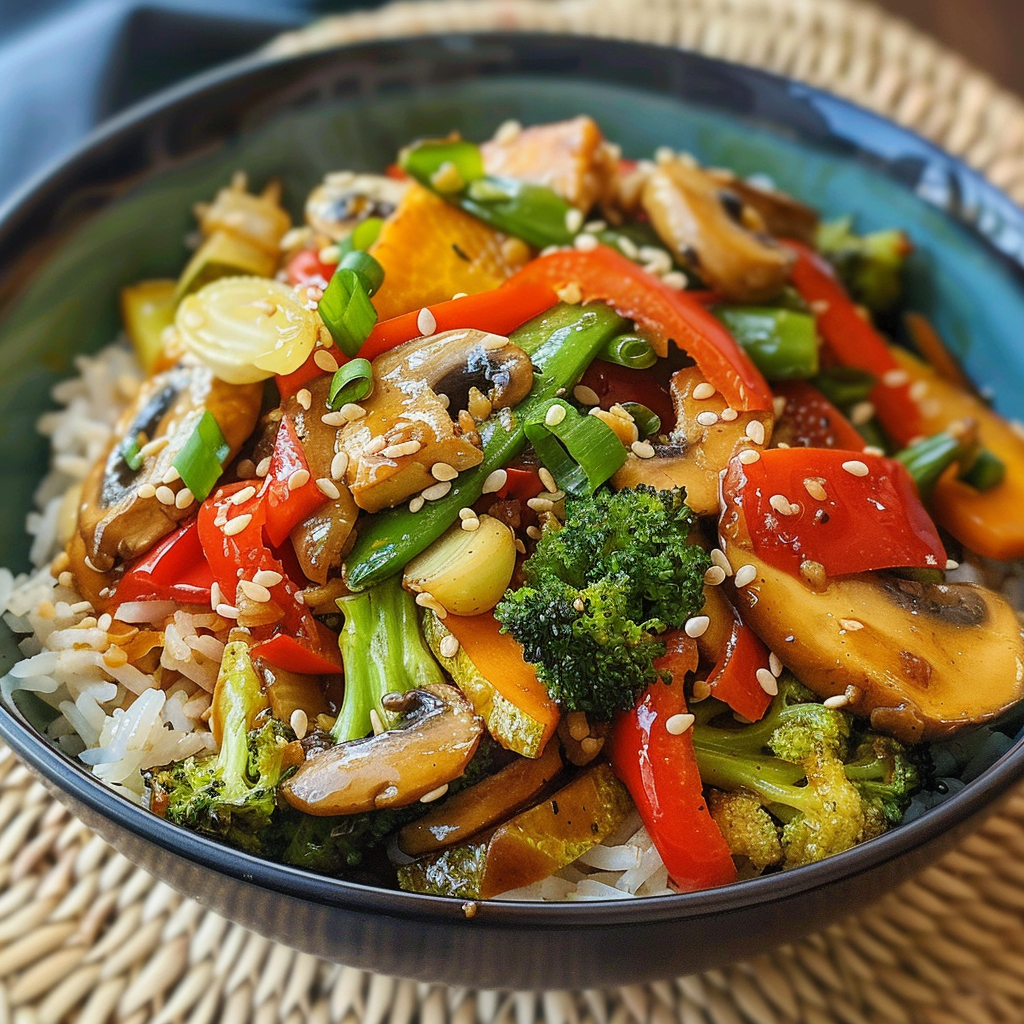 Amazing Vegetable Stir-Fry with Rice for a Delicious Meal