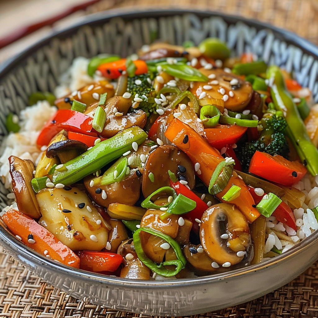 Vegetable Stir-Fry with Rice