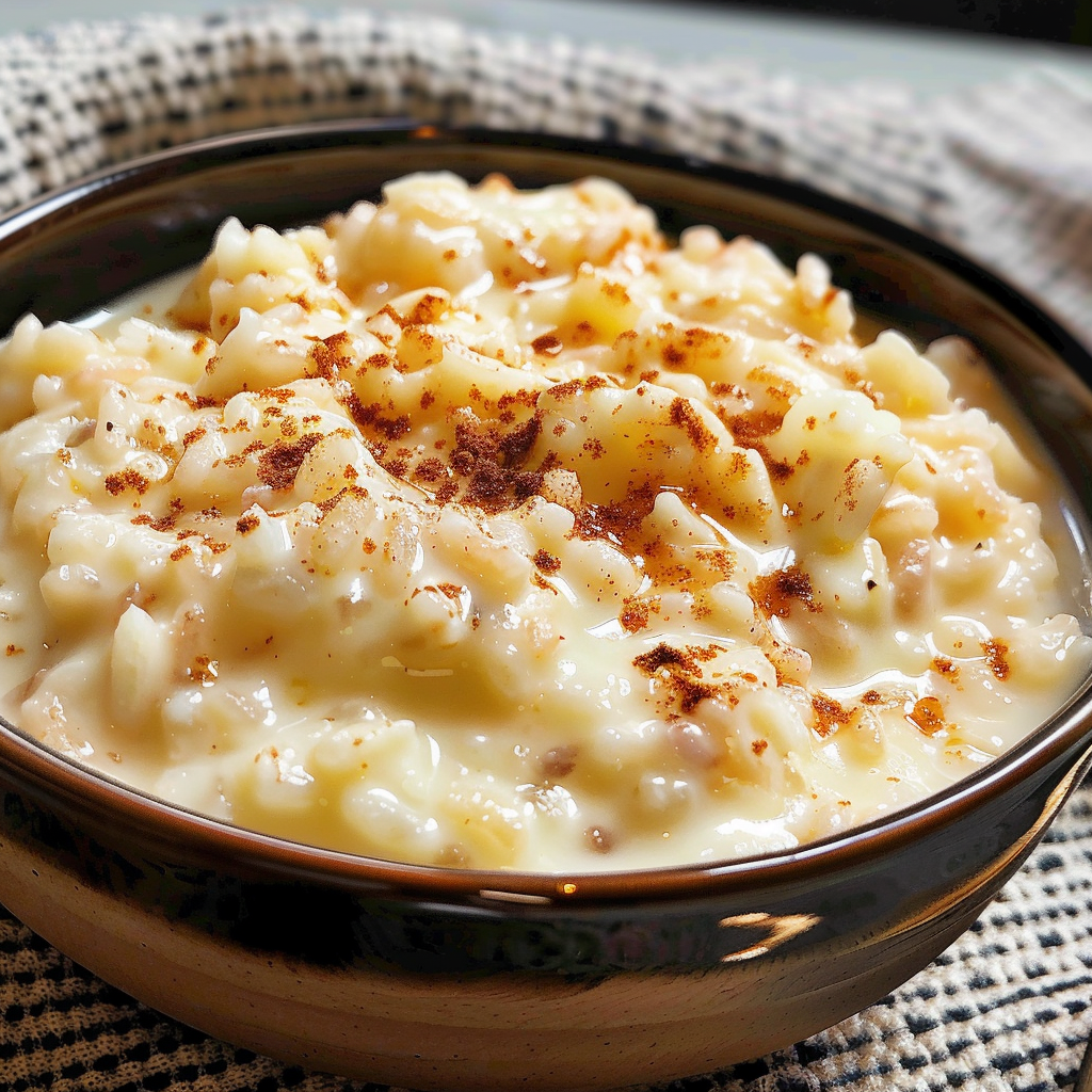 rice pudding with cooked rice