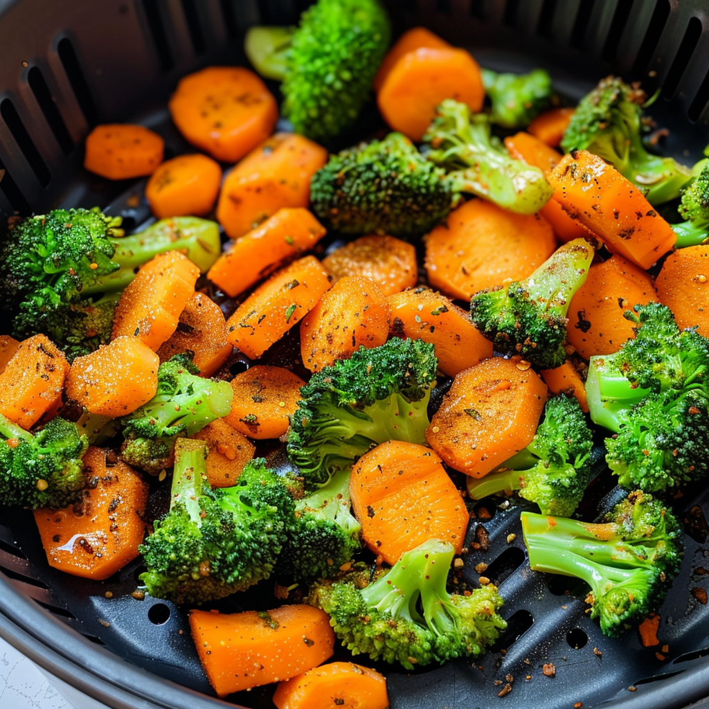Air Fryer Broccoli and Carrots