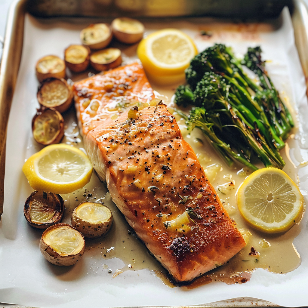 Baked Salmon with Amazing Lemon Sauce