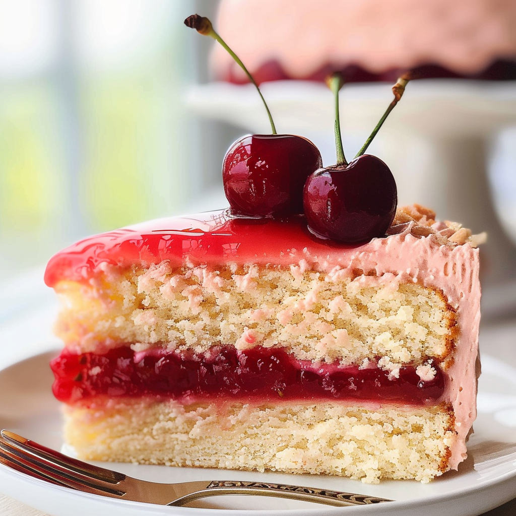Cherry Sour Cream Cake
