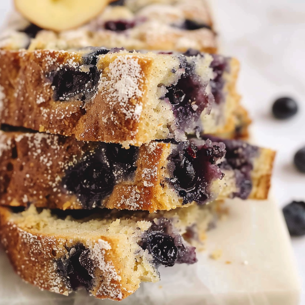 Easy Sourdough Blueberry Bread