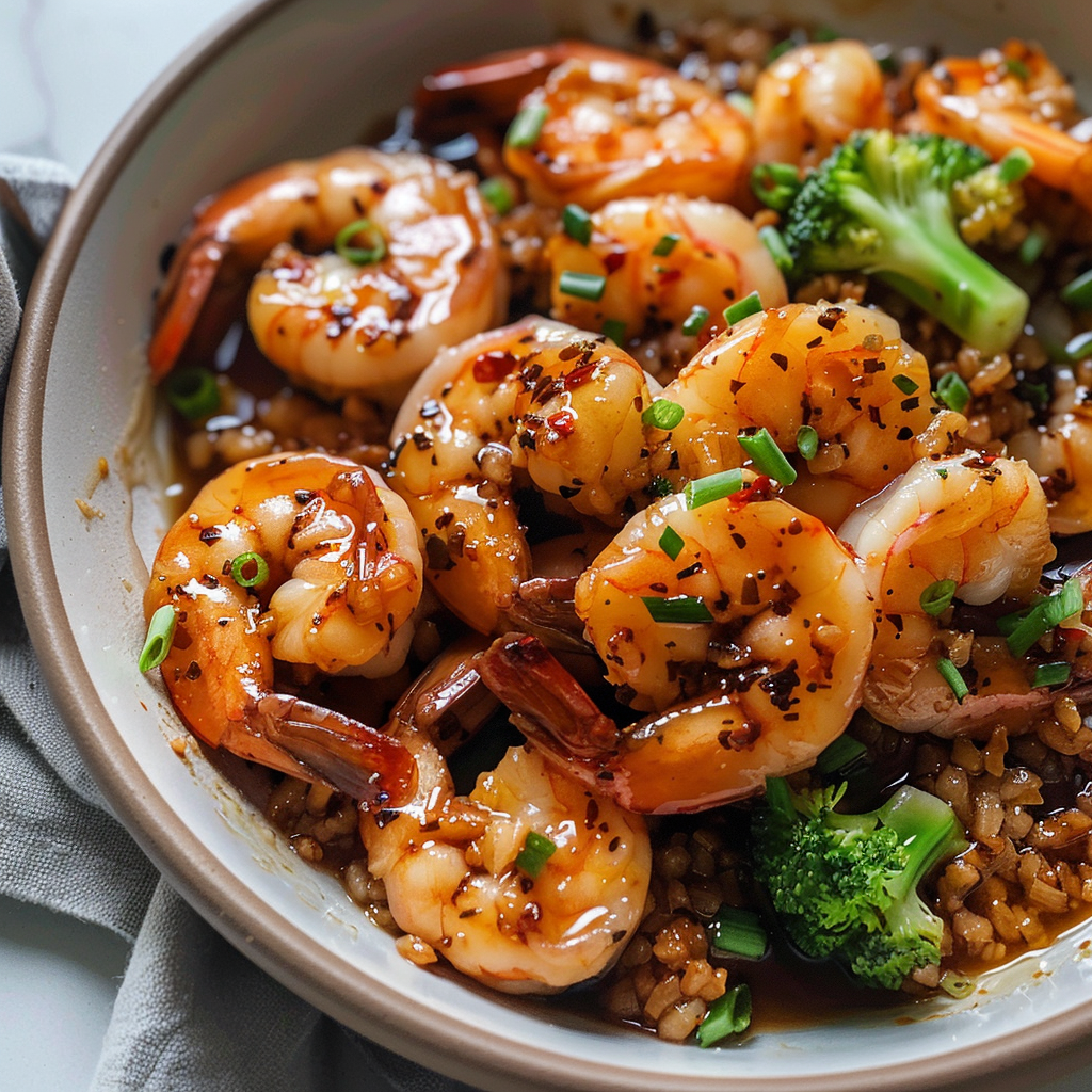 High-Protein Honey Garlic Shrimp