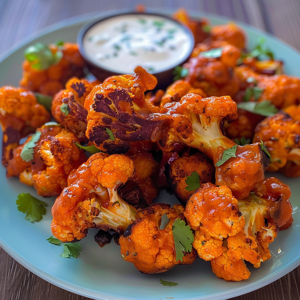 SUPER BOWL Baked Buffalo Cauliflower Wings (Crowd-Pleasing Appetizer)