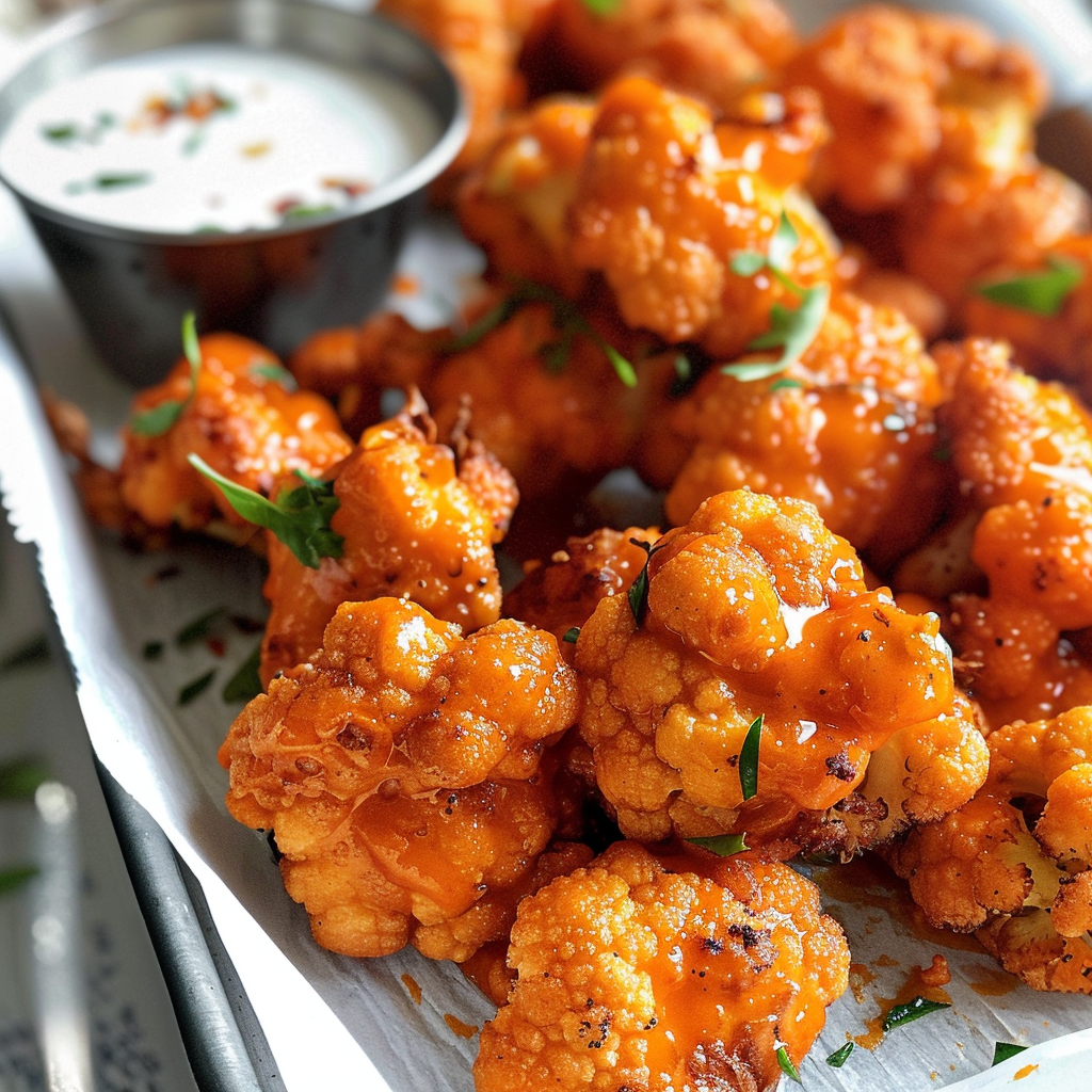 SUPER BOWL Buffalo Cauliflower Wings (Crispy Game Day Bites)