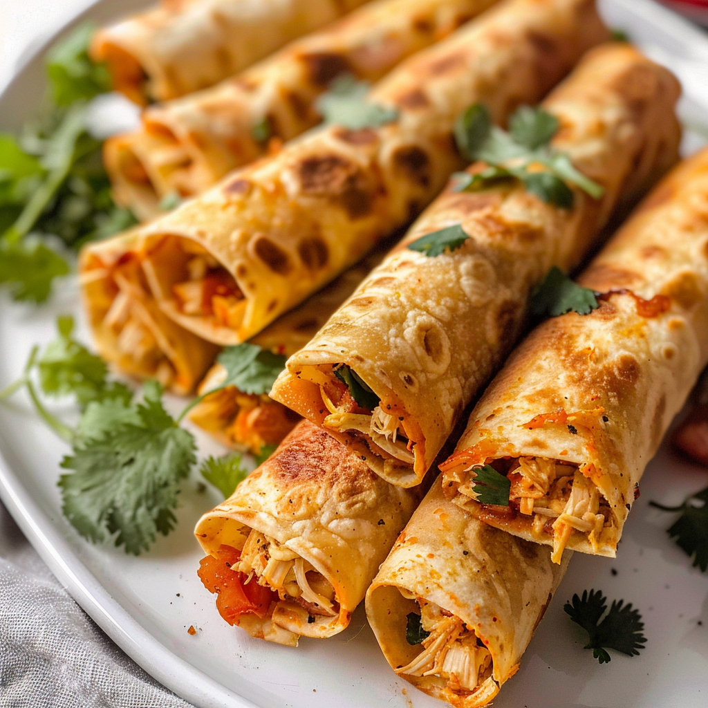 SUPER BOWL Easy Chicken Taquitos (5-Ingredient Game Day Snack)