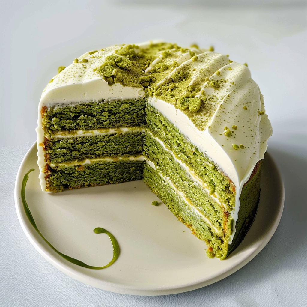 St. Patrick's Day Green Tea Nokcha Cake