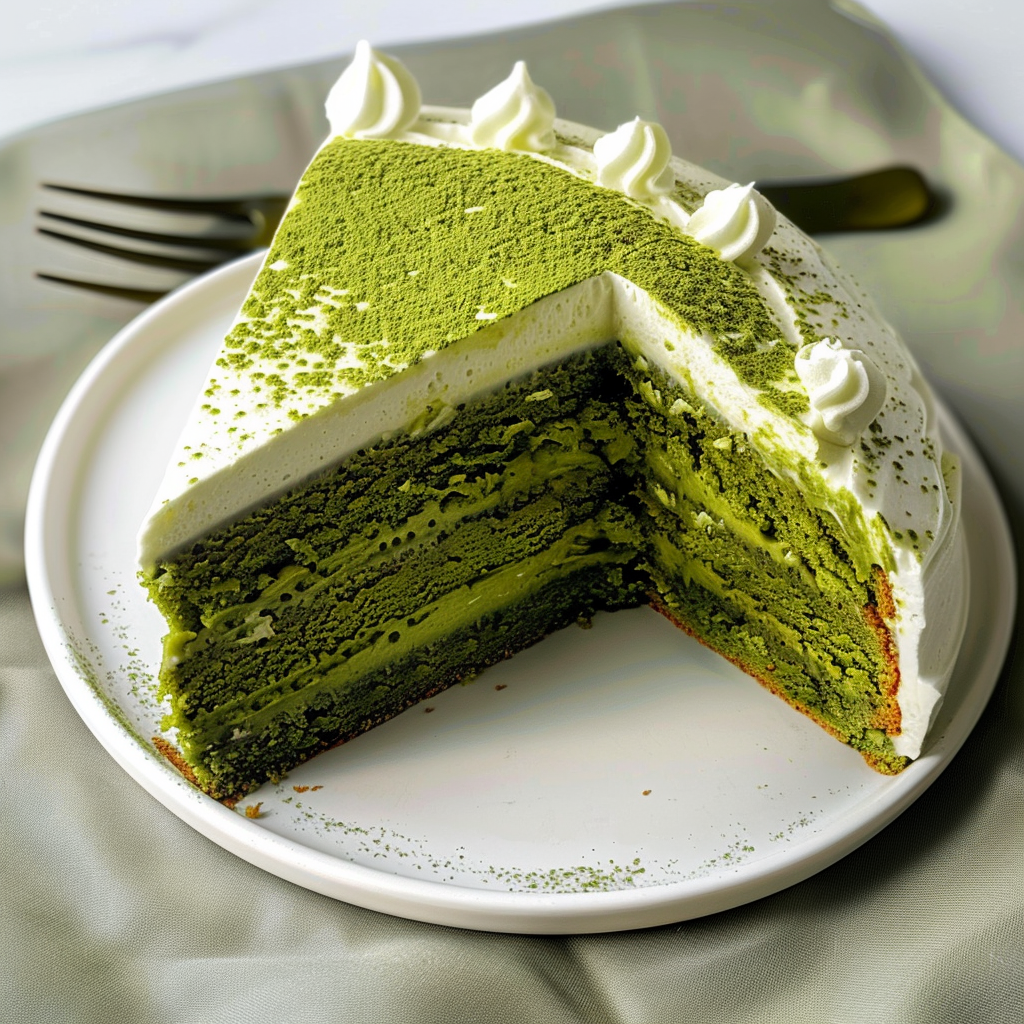 St. Patrick's Day Green Tea Nokcha Cake