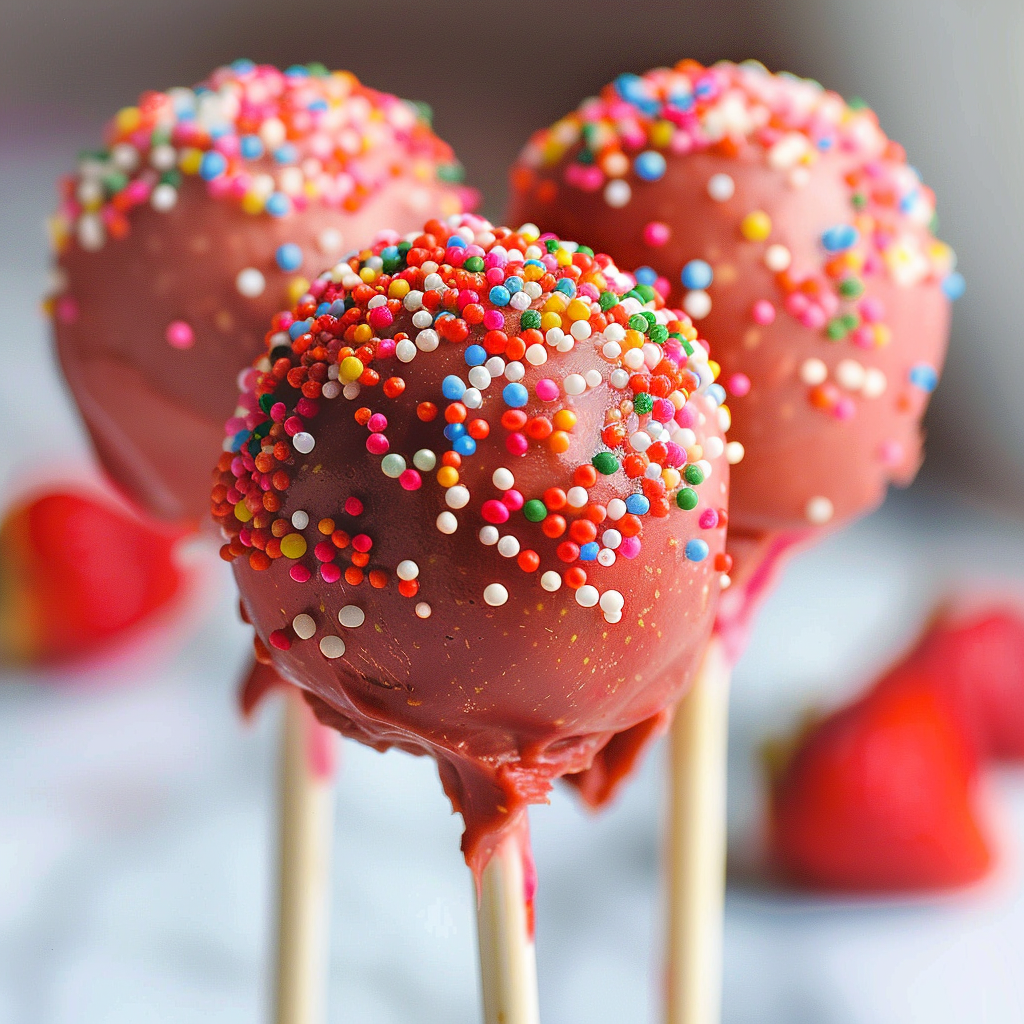Strawberry Cake Pops Recipe
