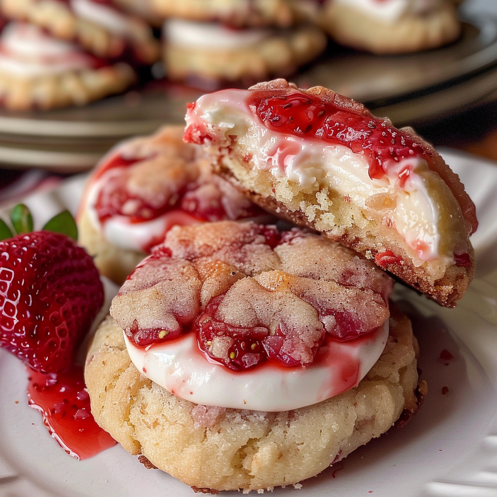 Strawberry Cheesecake Cookies