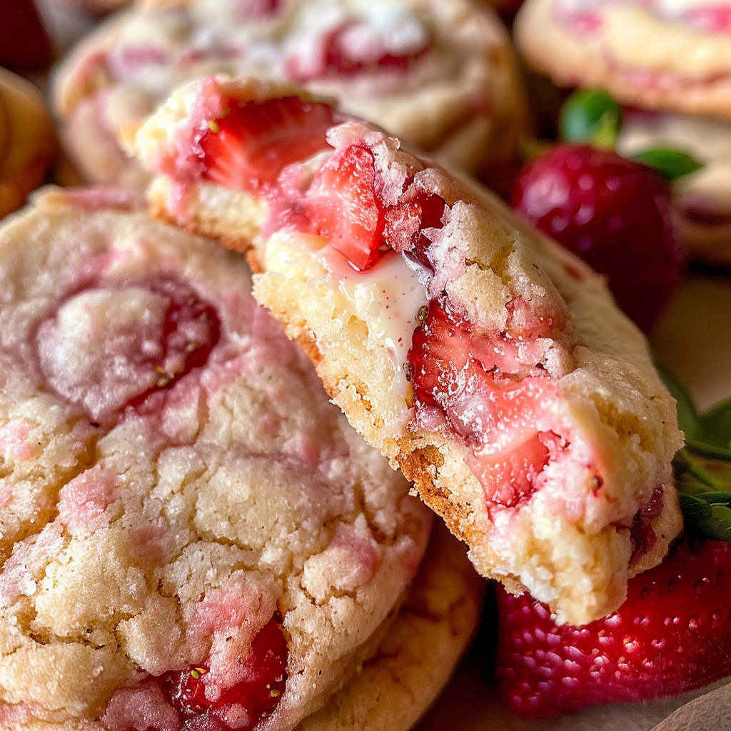 Strawberry Cheesecake Cookies