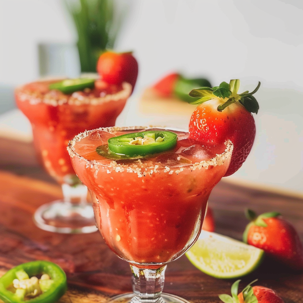 Strawberry Jalapeno Margaritas
