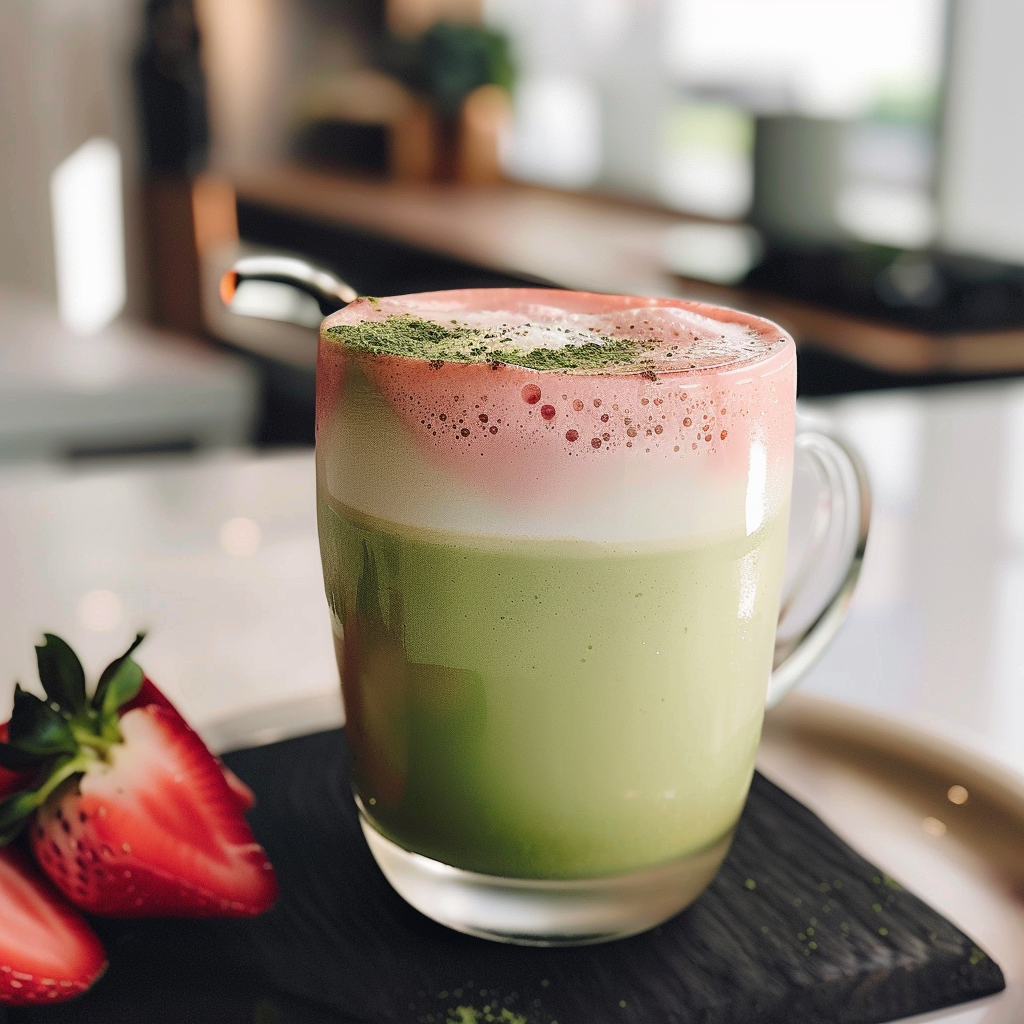 Strawberry Matcha Latte