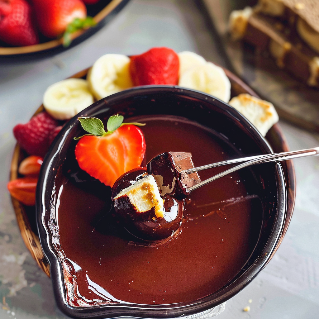 VALENTINE’S DAY Chocolate Fondue (Perfect Dessert for Two)