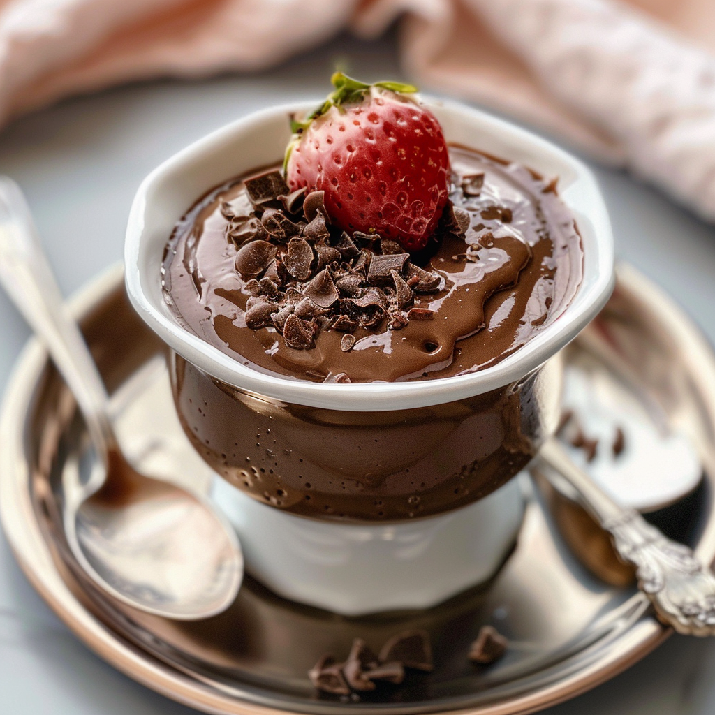 VALENTINE’S DAY Dark Chocolate Pudding (No-Bake Dessert)