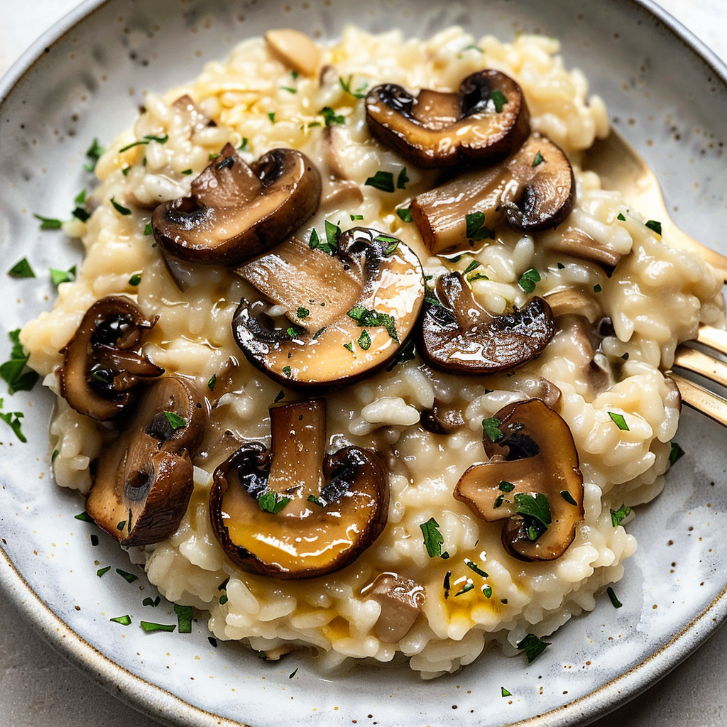 VALENTINE’S DAY Mushroom Risotto (Romantic Dinner for Two)