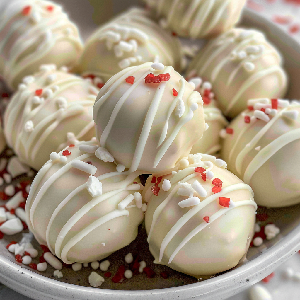 VALENTINE’S DAY White Chocolate Truffles with Toppings (No-Bake Treats)