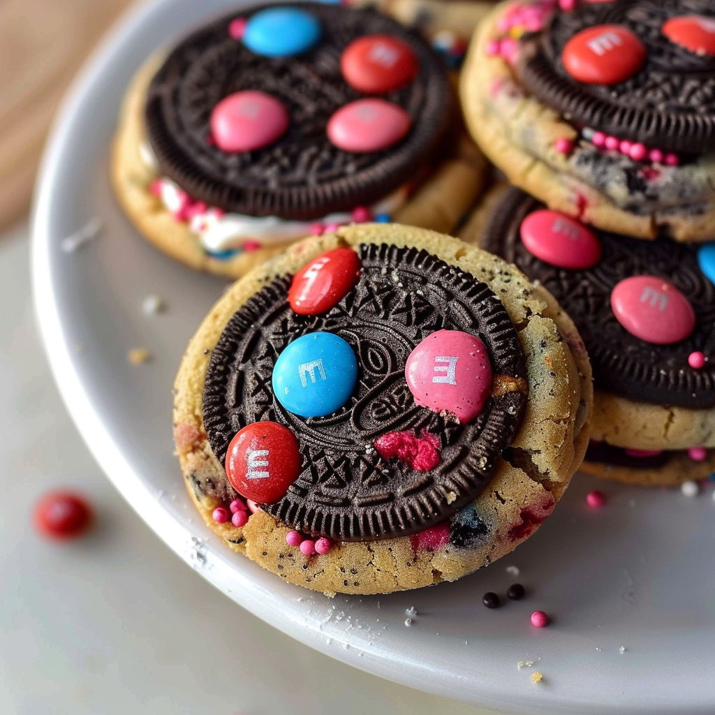 Valentine's Day Oreo M&M Cookies