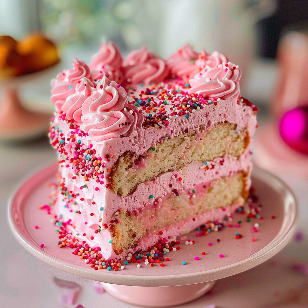 Valentine's Day Pink Confetti Cake