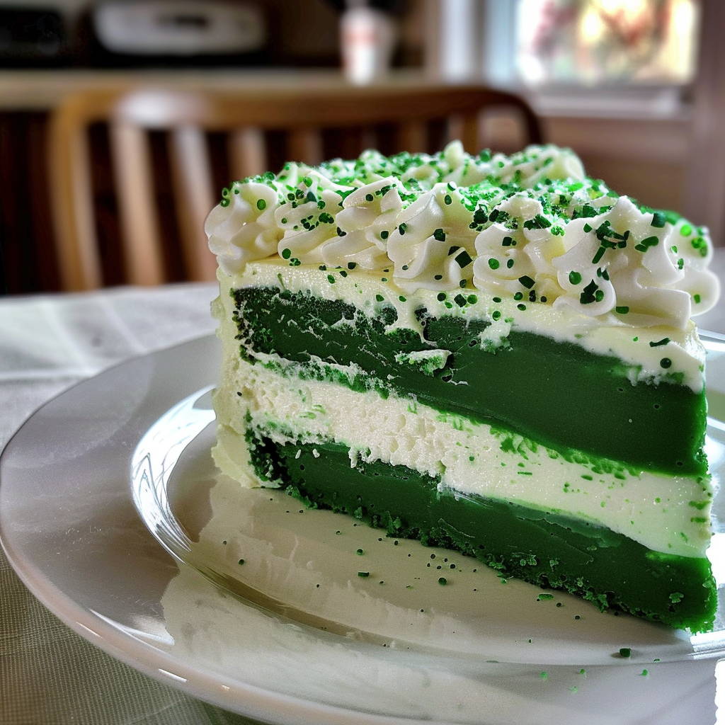st patrick's day Green Velvet Cheesecake Cake