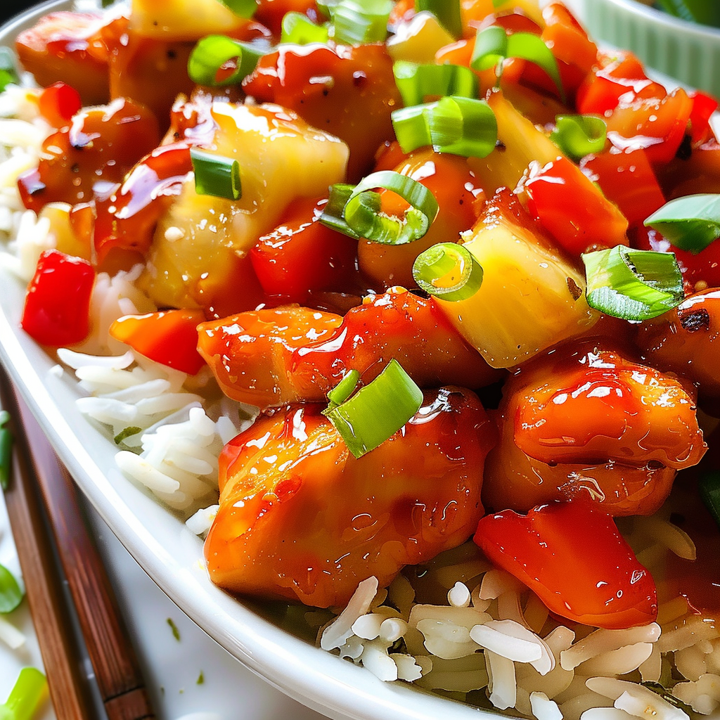 Baked Sweet and Sour Chicken with Pineapple