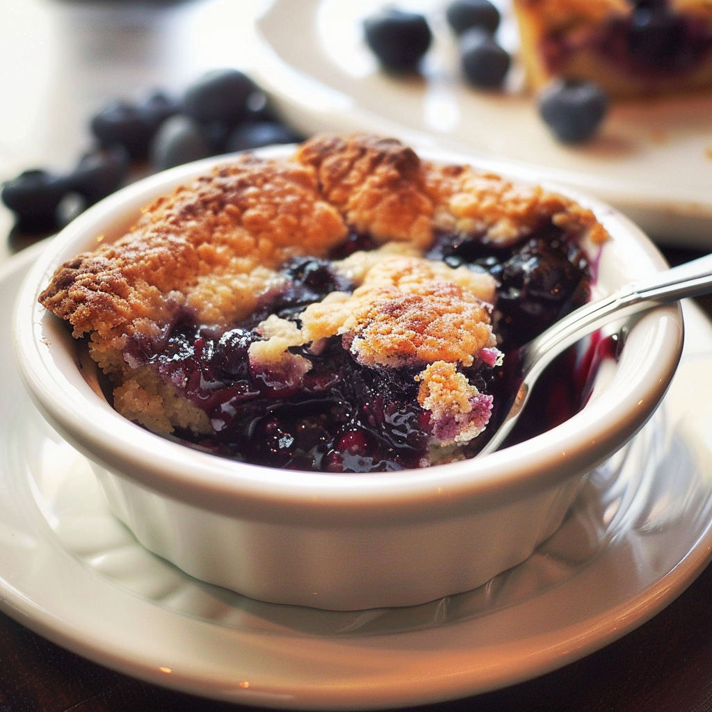 Blueberry Cobbler For Two