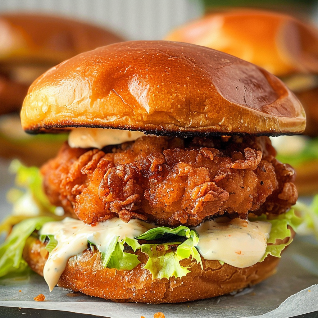Crispy Chicken Burgers with Buttermilk