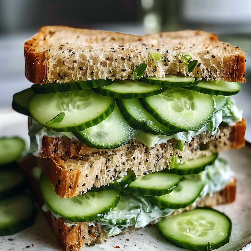 Easy Cucumber Salad Sandwiches