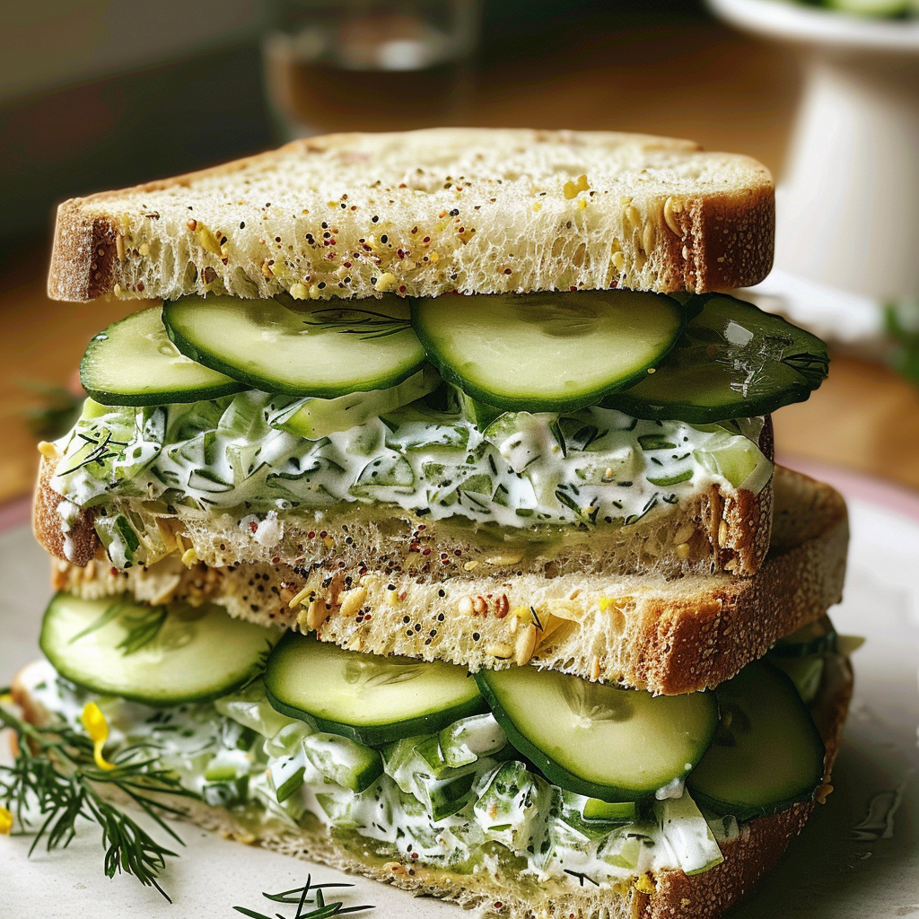Easy Cucumber Salad Sandwiches