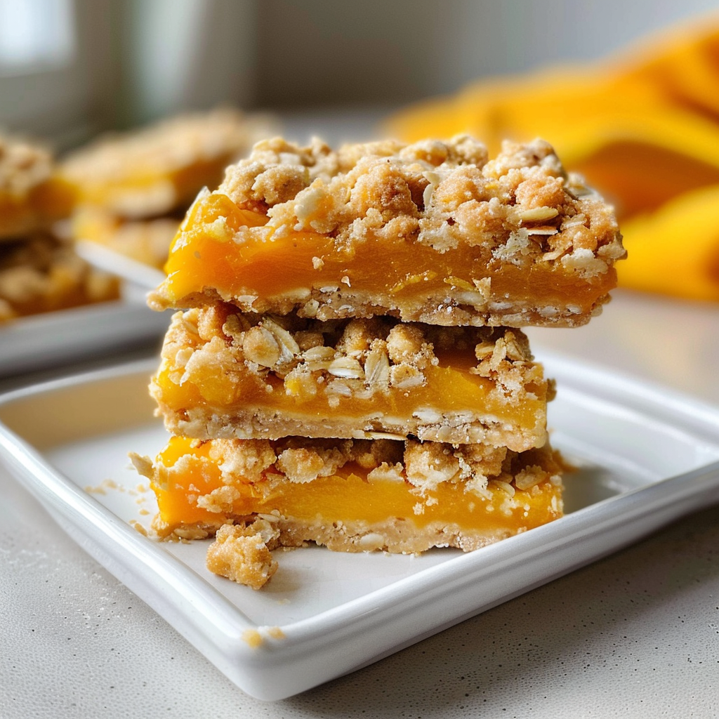 Mango Oatmeal Crumble Bars