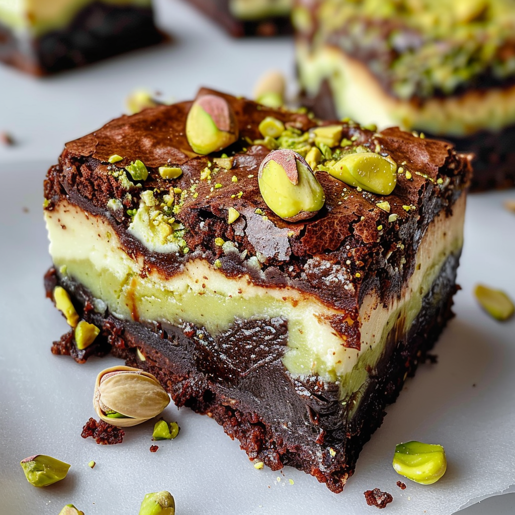 Pistachio Cheesecake Brownies