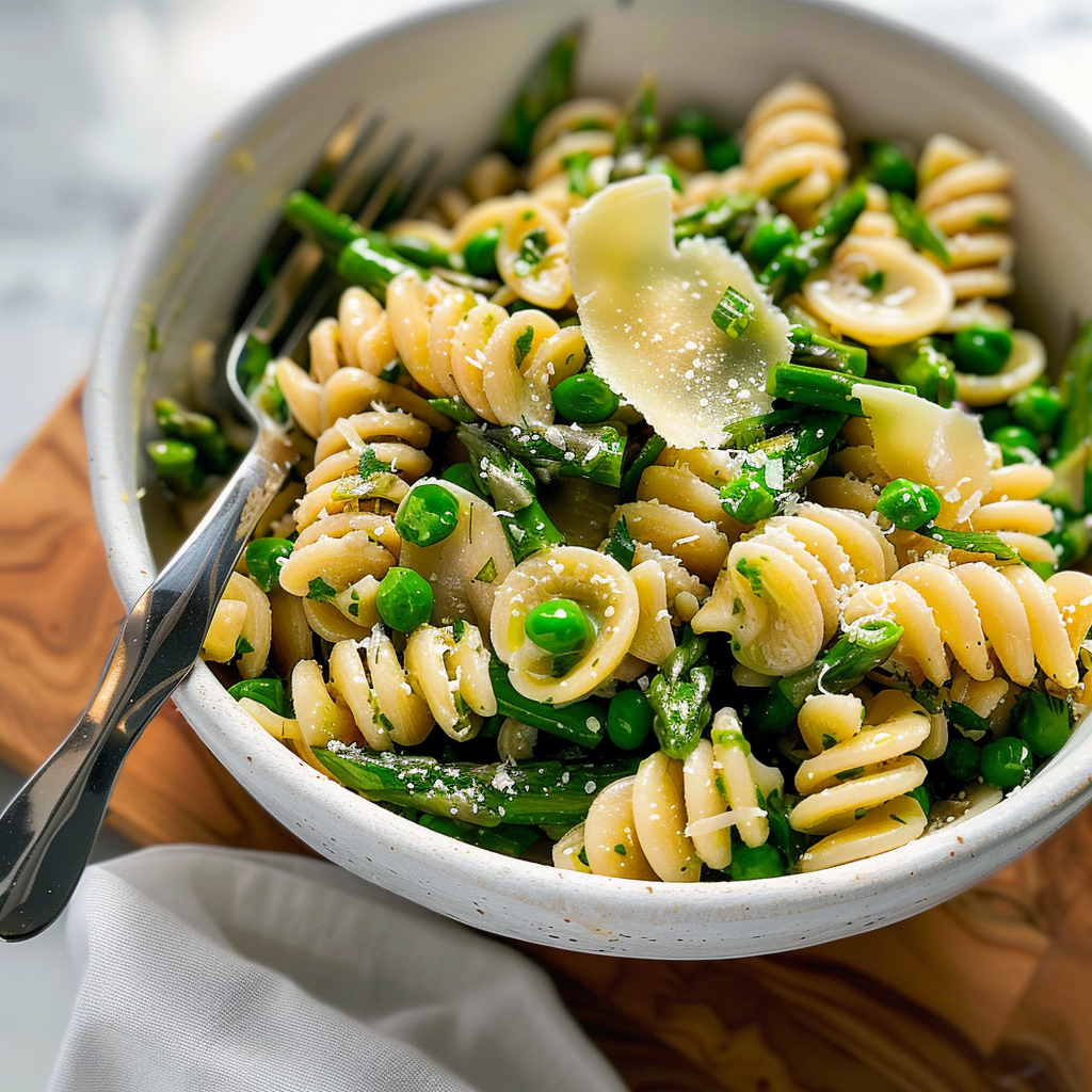 Spring Pea and Asparagus Pasta