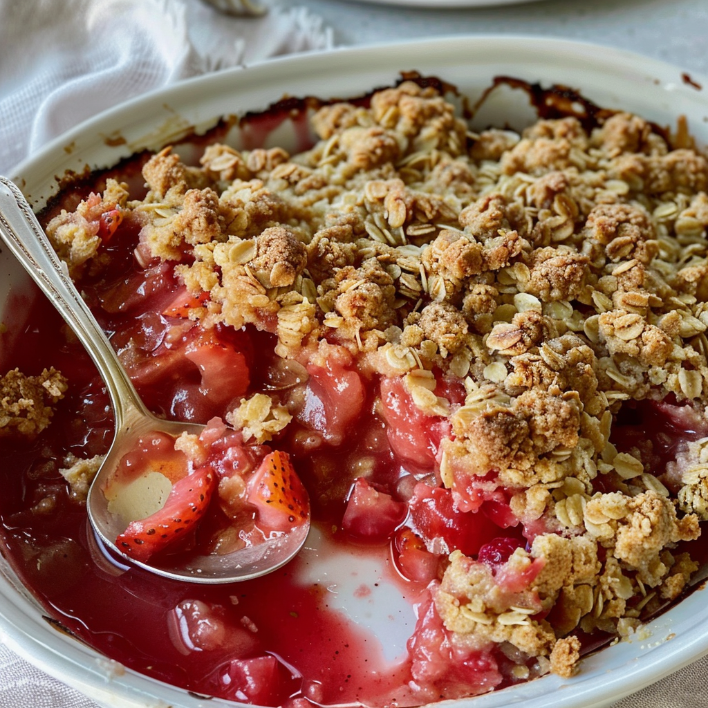 Strawberry Rhubarb Crisp Recipe