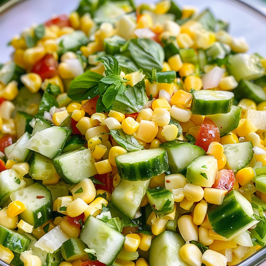 Sweet Summer Corn and Cucumber Salad